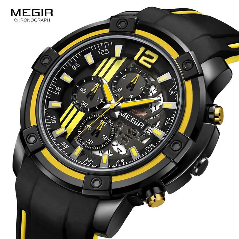Reloj Megir 2097 deportivo con correa de silicona | MG-2097