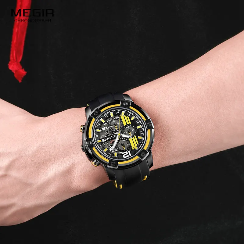 Reloj Megir 2097 deportivo con correa de silicona | MG-2097