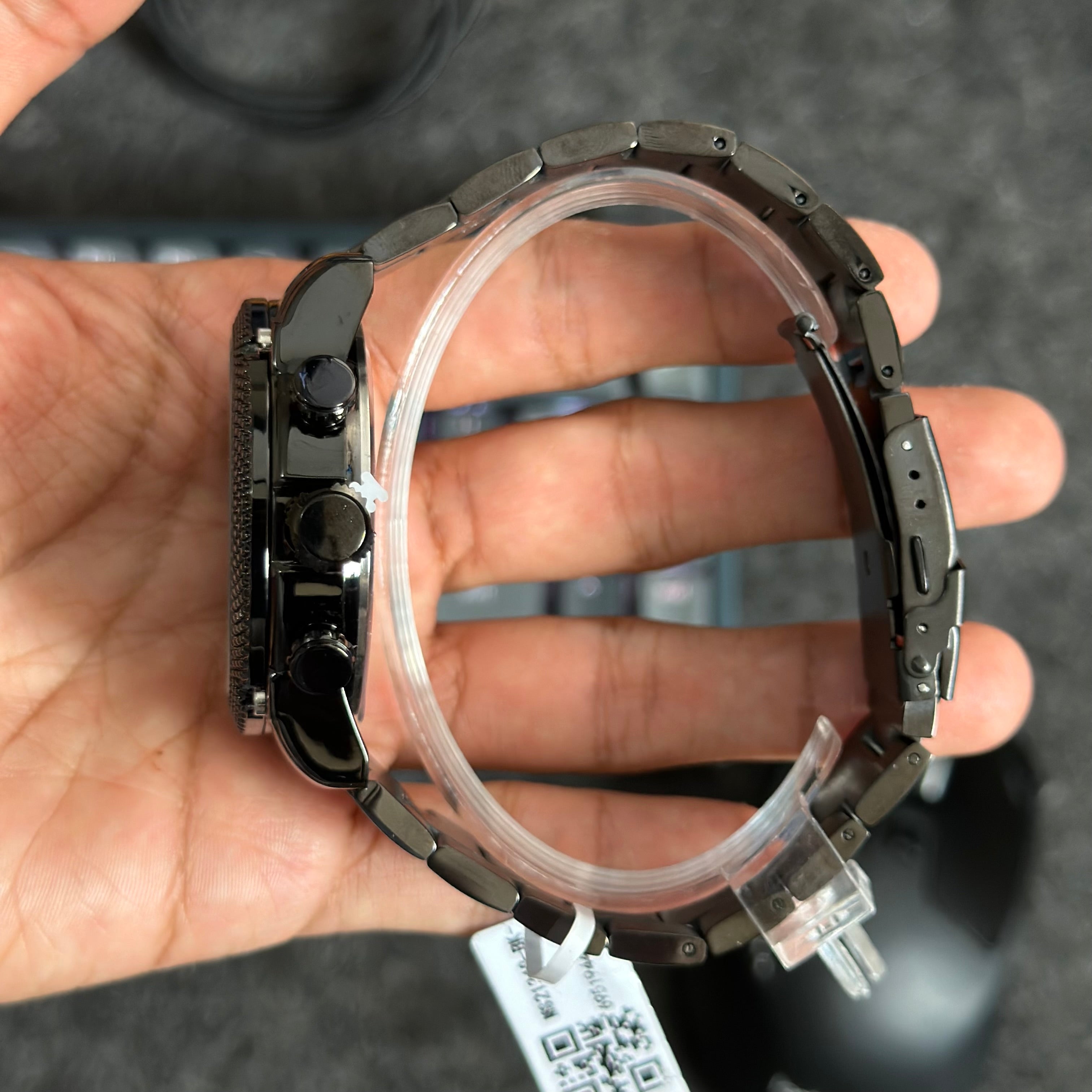 Reloj Megir 2134 Cronógrafo "Stealth" para Hombre | Acero Negro