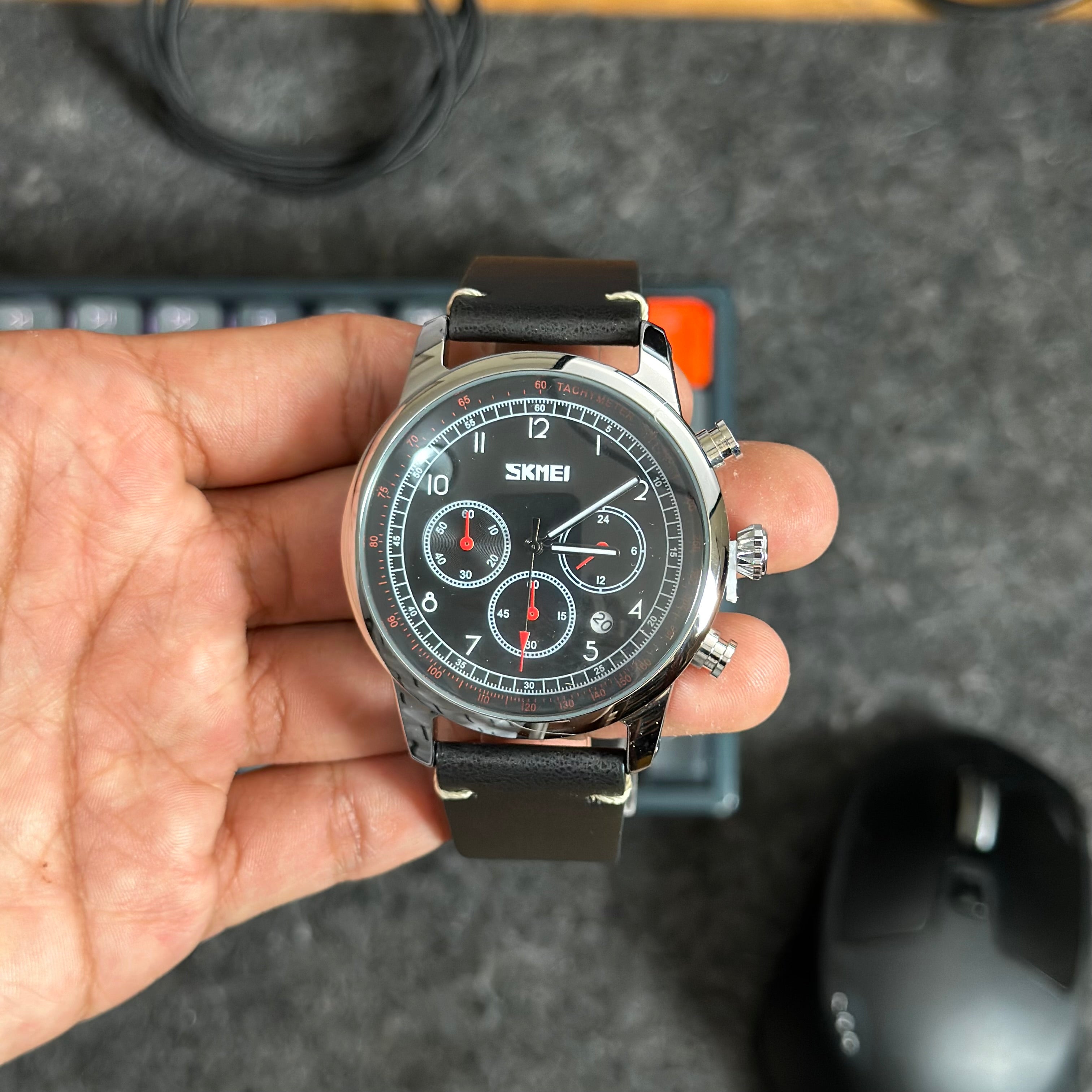 Reloj Skmei 9318 para Hombre | Diseño Clásico Cronógrafo y Correa de Cuero