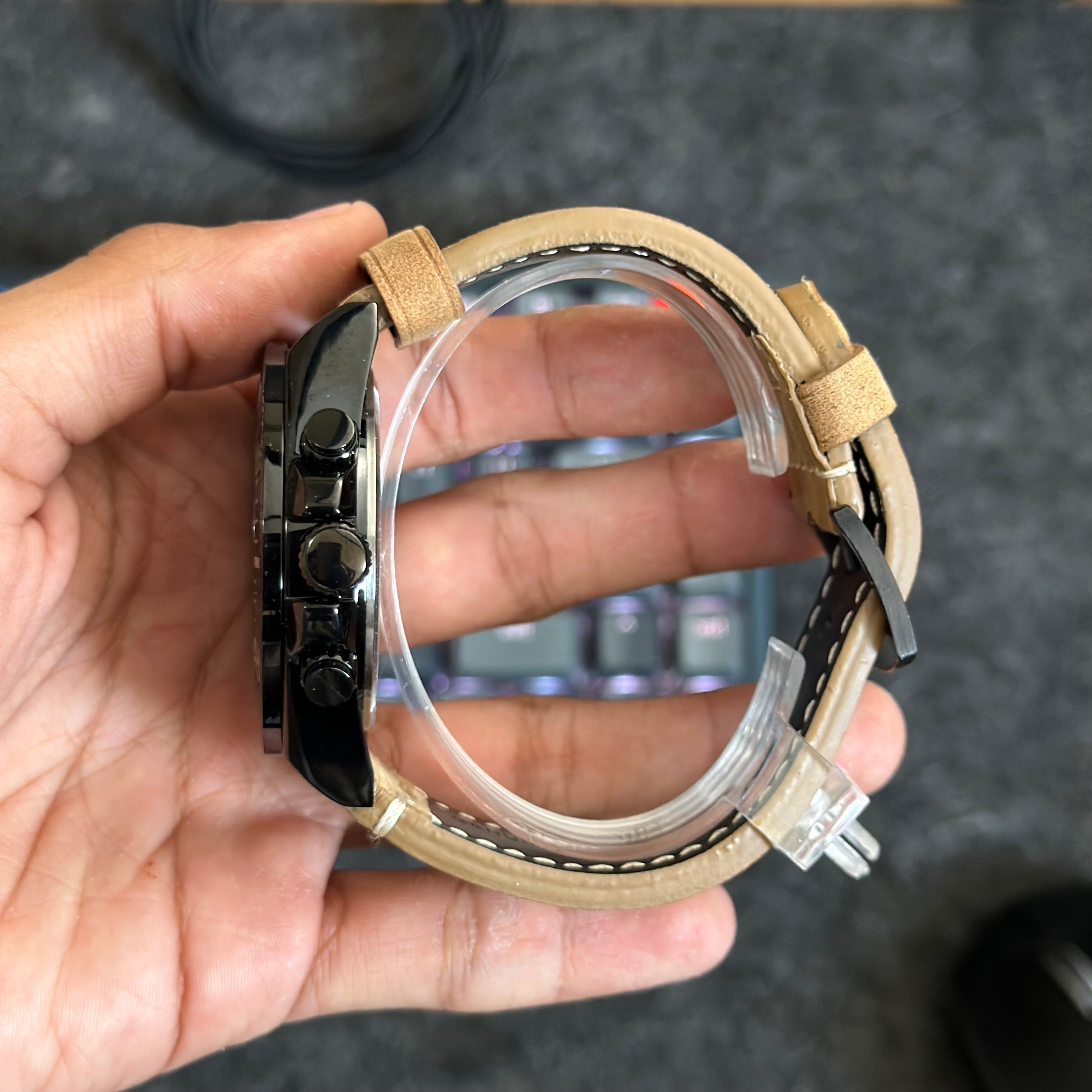 Reloj Megir  2132deportivo con correa de cuero y cronógrafo | MG-2132