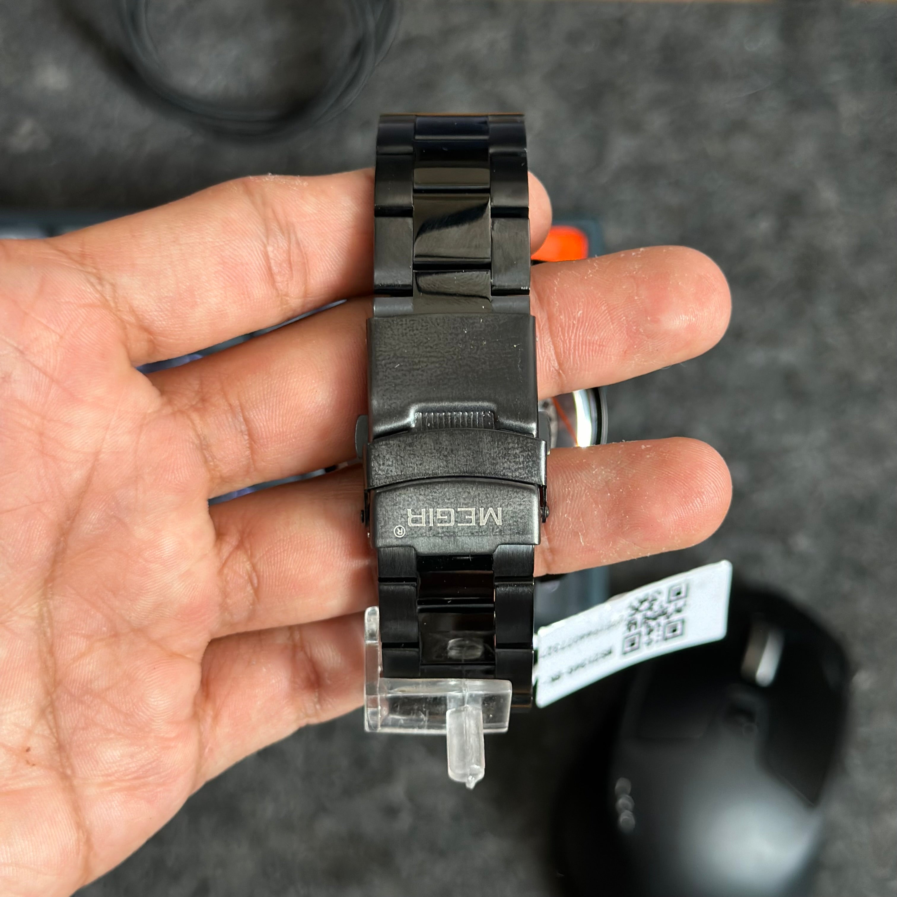 Reloj Megir 2134 Cronógrafo "Stealth" para Hombre | Acero Negro
