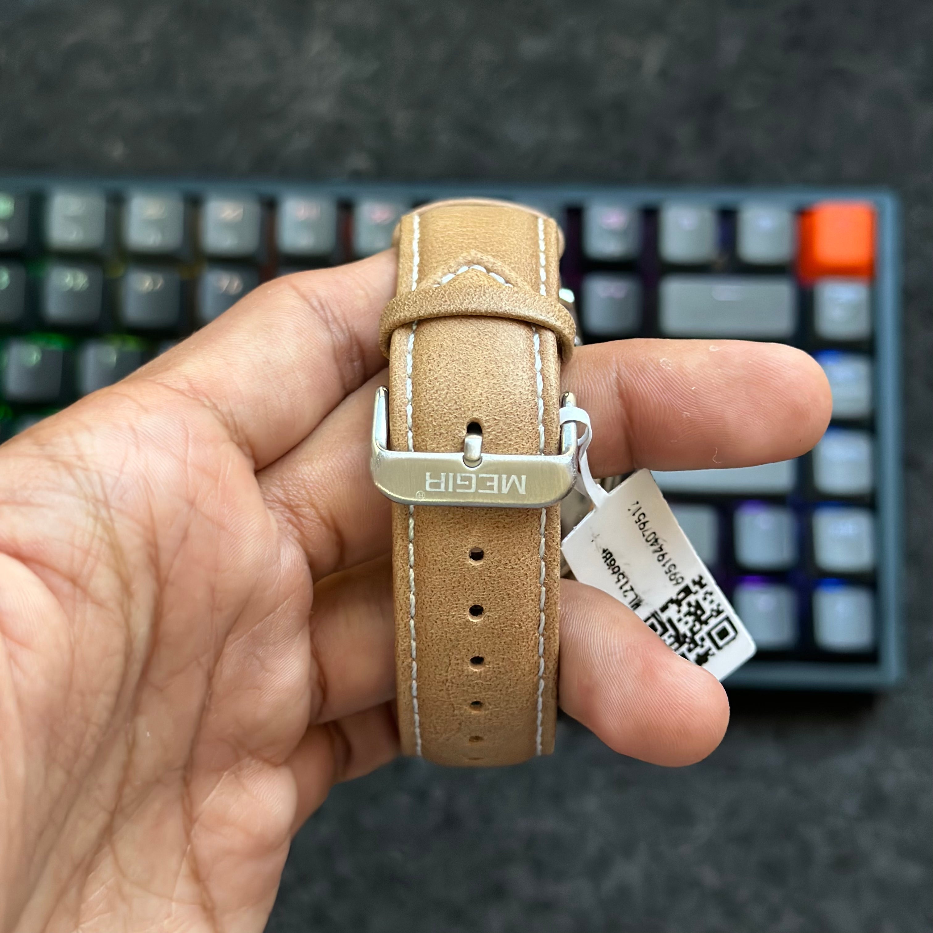 Reloj Megir 2156 de Aviador Cronógrafo para Hombre | Acero y Cuero