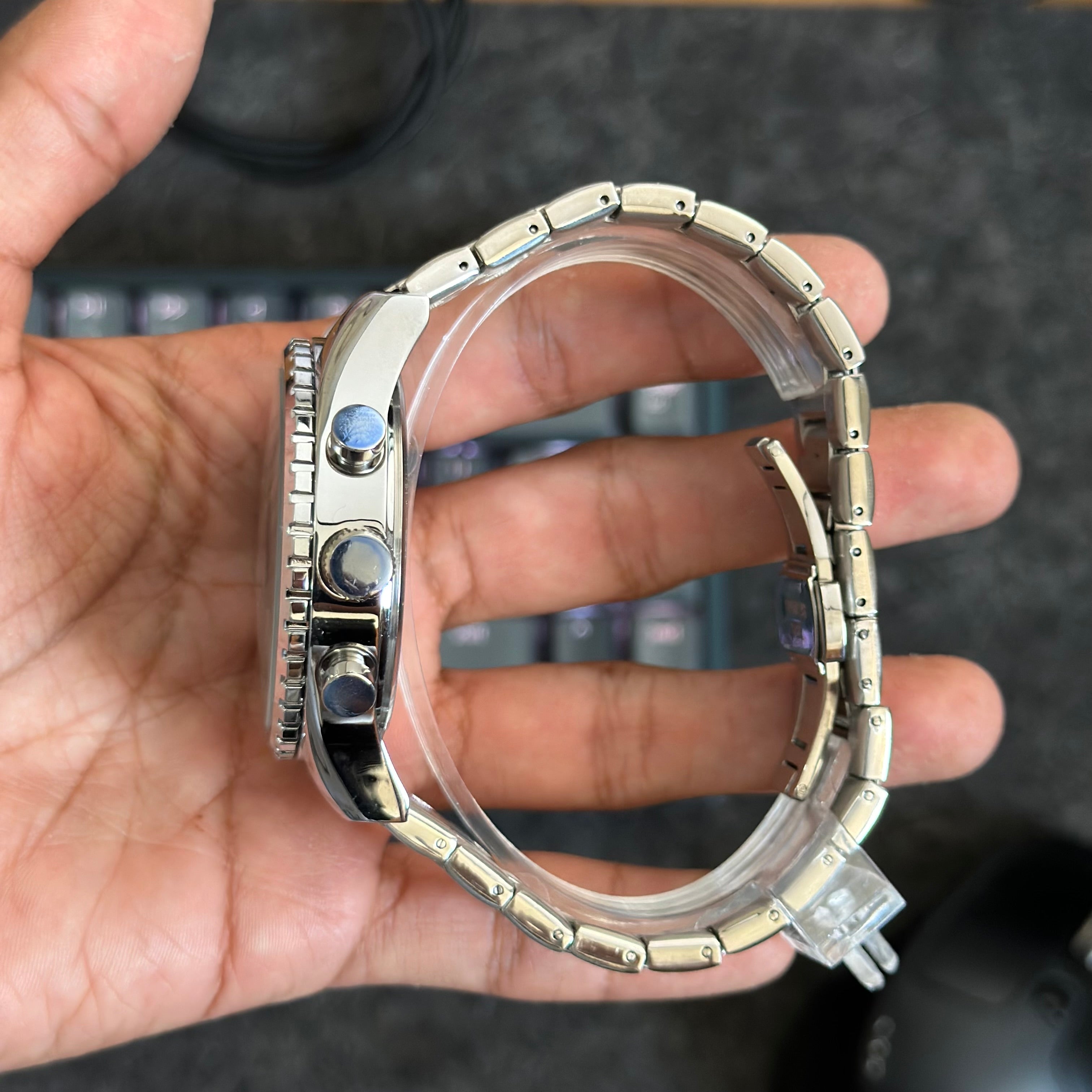 Reloj Lige 8989 Cronógrafo para Hombre | Acero y Esfera Turquesa