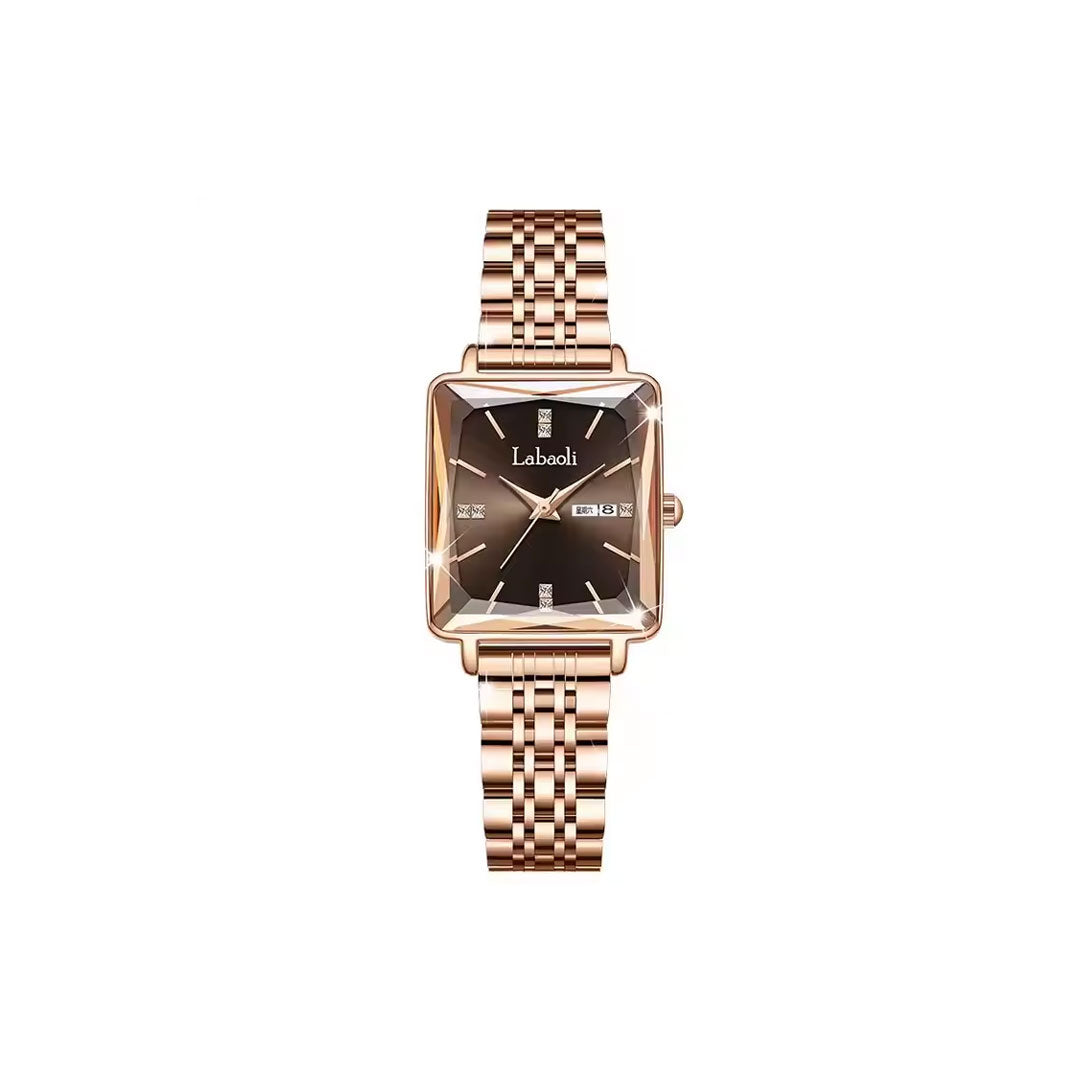 Reloj Labaoli LA258 para Mujer | Diseño Cuadrado y Cristal Facetado