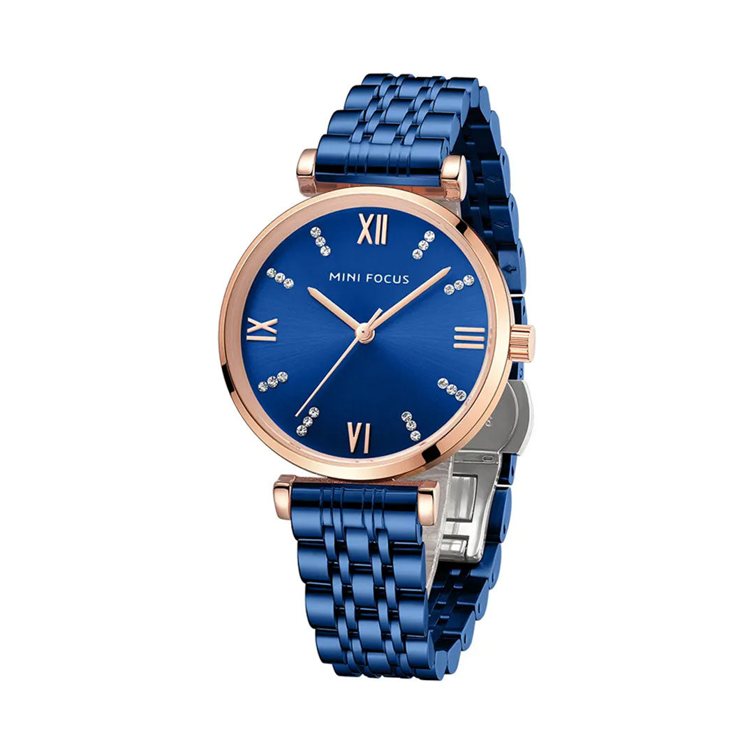 Reloj Mini-Focus 0335L Bicolor para Mujer | Azul y Oro Rosa