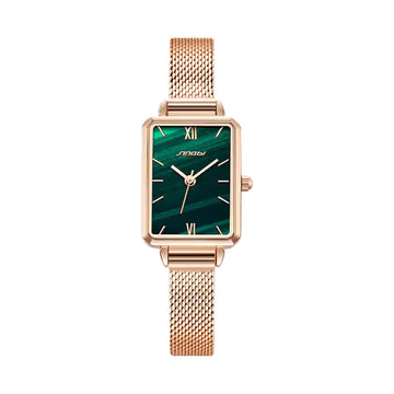 Reloj Sinobi S9855L Rectangular para Mujer | Malla Milanesa