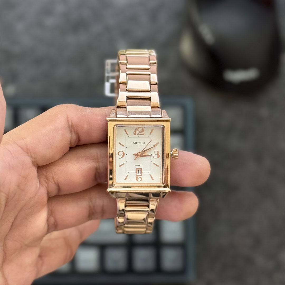 Reloj Megir 1079 Rectangular para Mujer | Clásico y Sofisticado