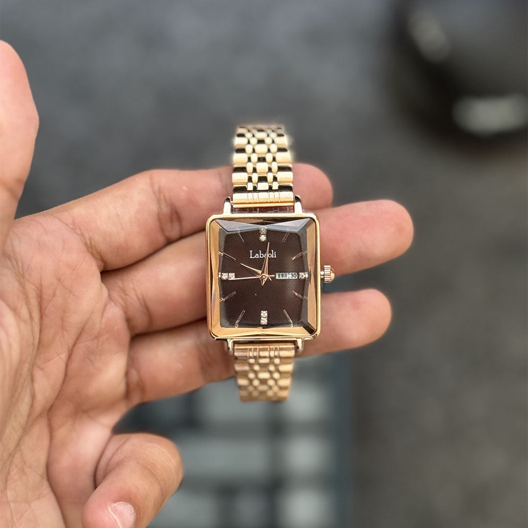 Reloj Labaoli LA258 para Mujer | Diseño Cuadrado y Cristal Facetado