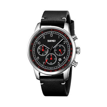 Reloj Skmei 9318 para Hombre | Diseño Clásico Cronógrafo y Correa de Cuero