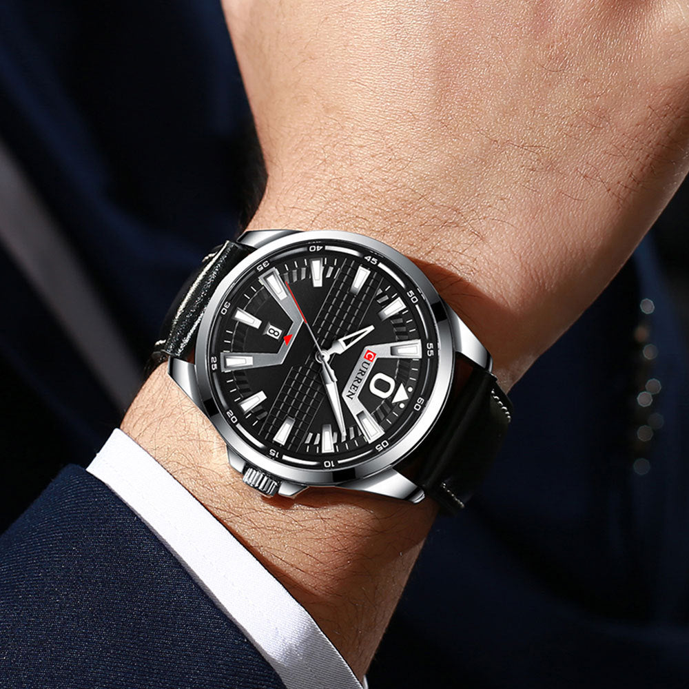 Reloj Curren 8379 con Correa de Cuero para Hombre | Estilo Casual